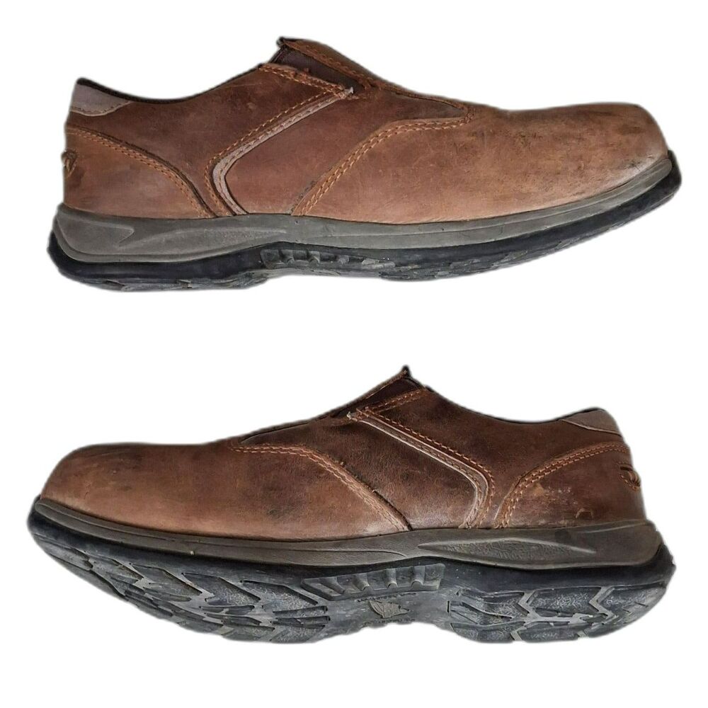 Red Wing ComfortPro Brown Leather Slip On Safety Toe Work Shoes 6705 Men's 9 E2